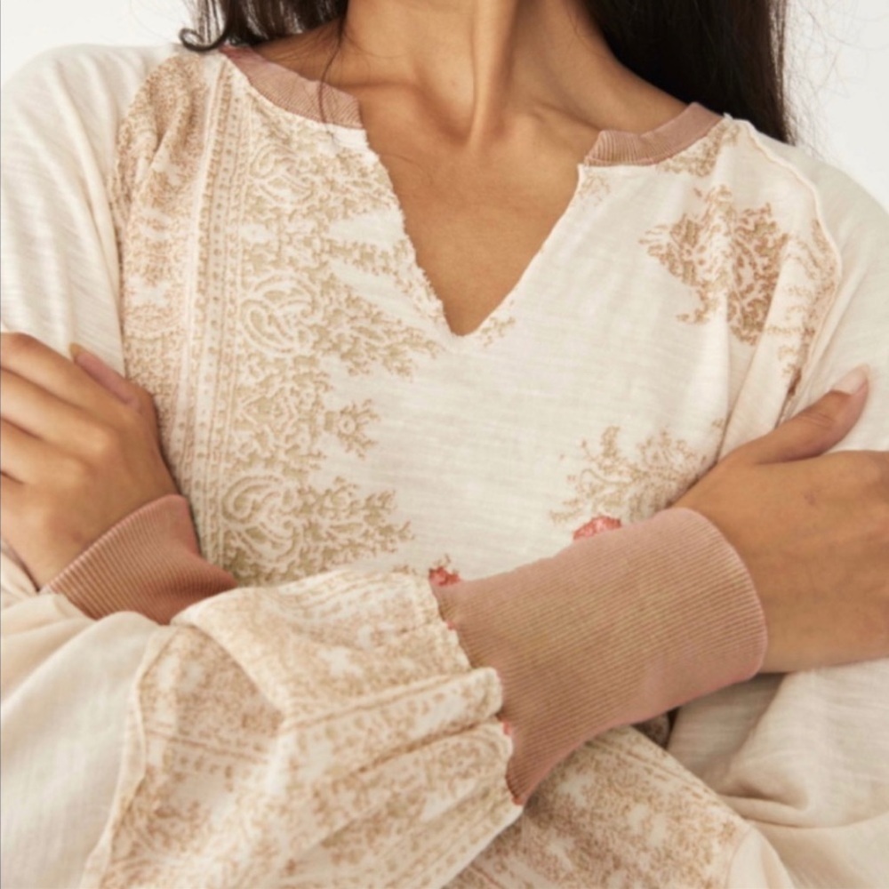Free People True Perfection Tee In Almond Milk - Picture 3 of 16